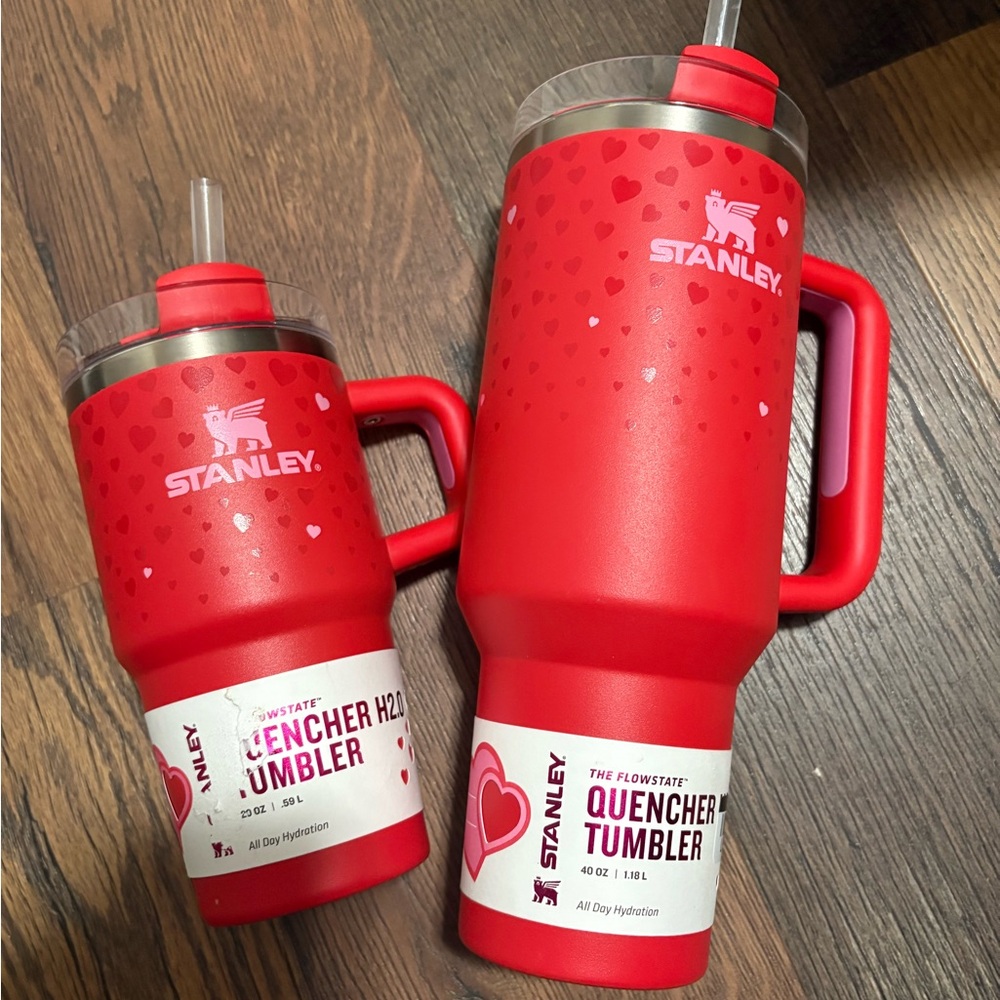 Stanley Ruby Hearts Valentines Quencher Tumbler Set 40 oz & 20 oz